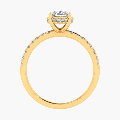 Hammered Dome Diamond Ring