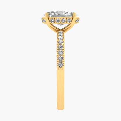 Hammered Dome Diamond Ring