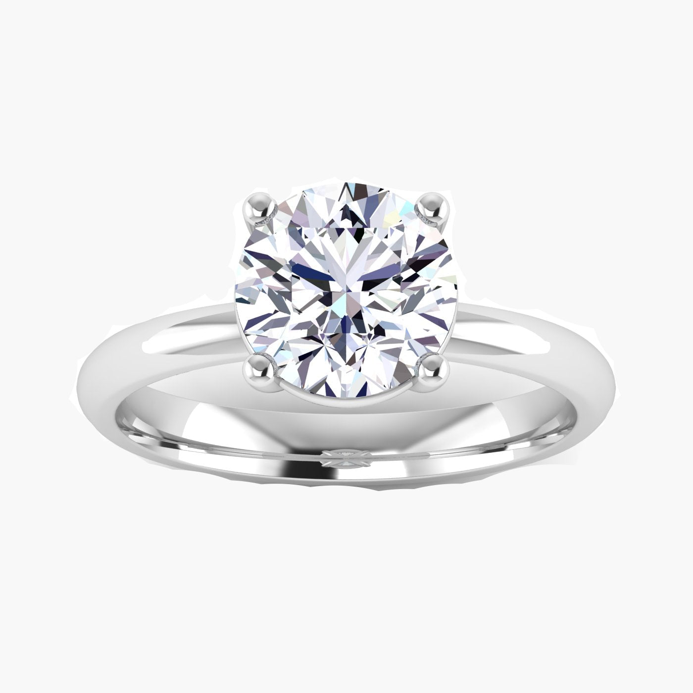 Diamond ring on a white background