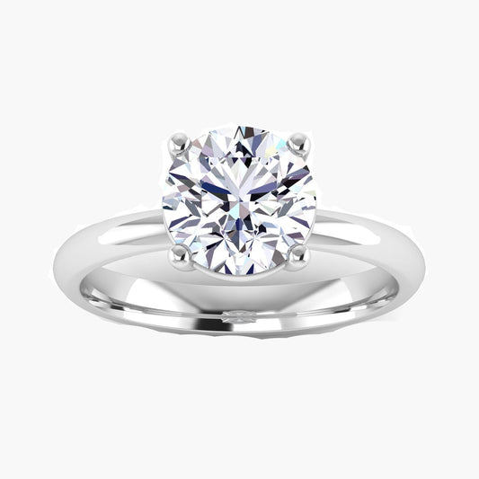 Diamond ring on a white background