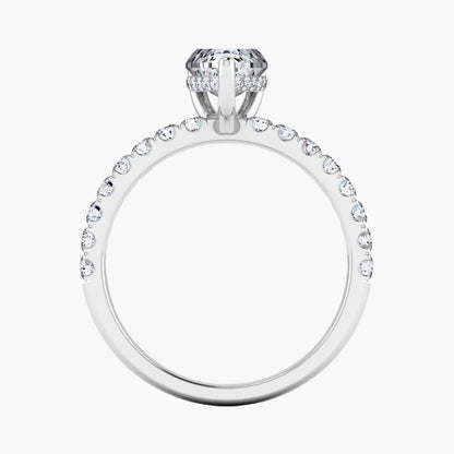 Diamond ring with a white background