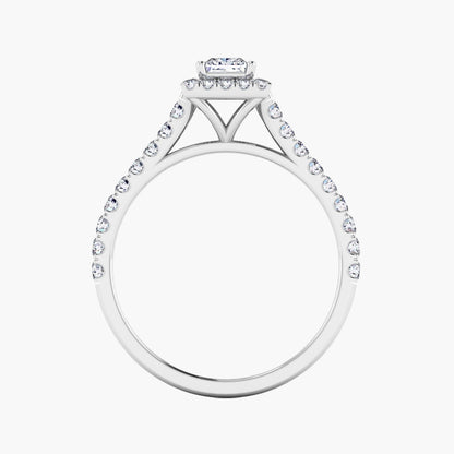 Princess Halo Diamond Ring