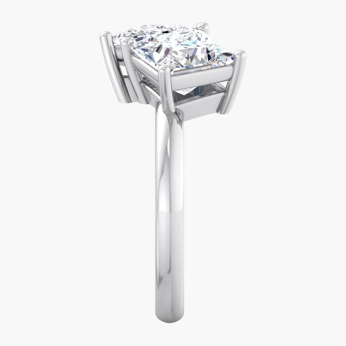 Diamond ring with a white background