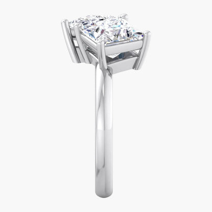 Diamond ring with a white background