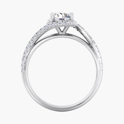 Diamond ring with a white background