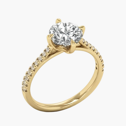 Signature Timeless Cathedral Pavé Diamond Ring