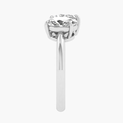 Diamond ring on a white background