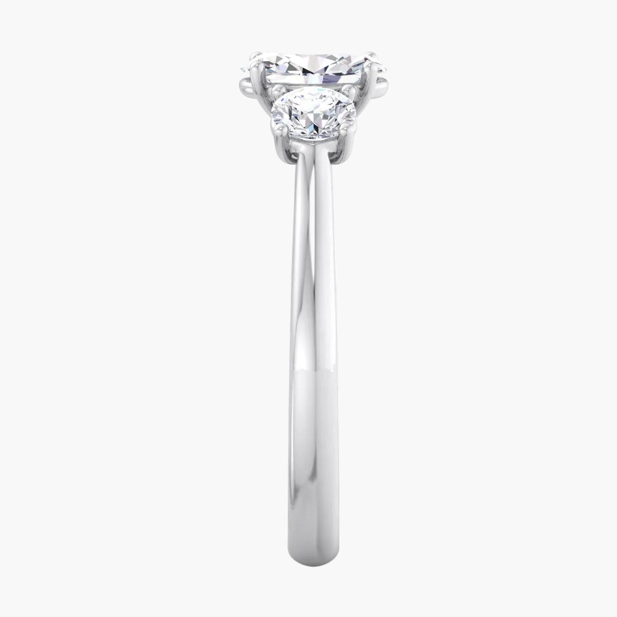 Diamond ring on a white background