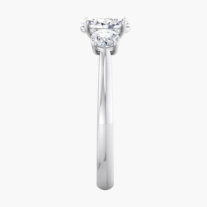 Diamond ring on a white background