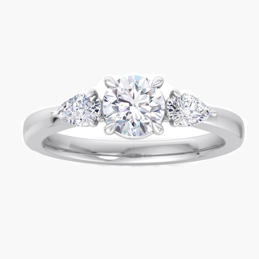 Minimalist Bloom Diamond Ring