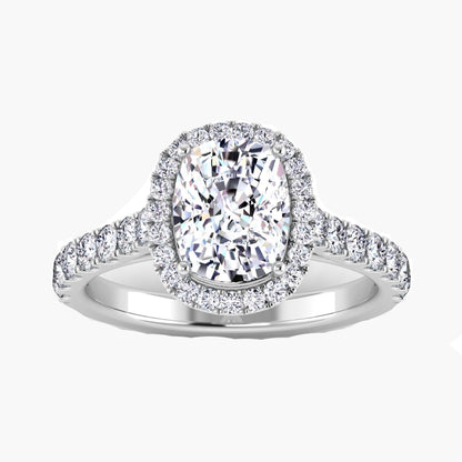 Diamond ring with a white background