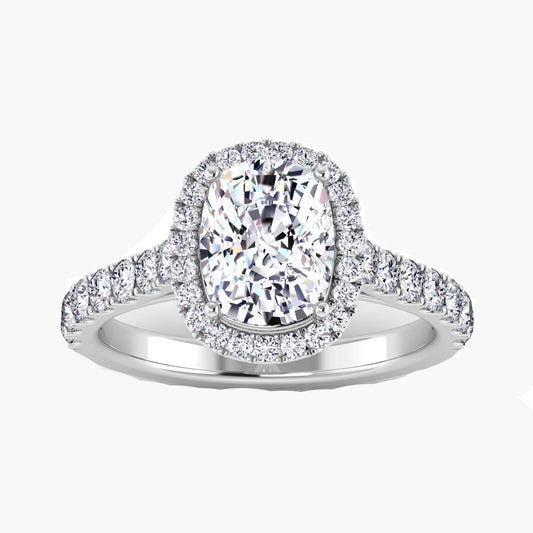 Diamond ring with a white background