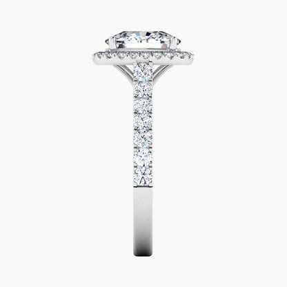 Diamond ring with a white background
