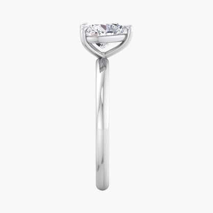 Heart Grooved Diamond Ring