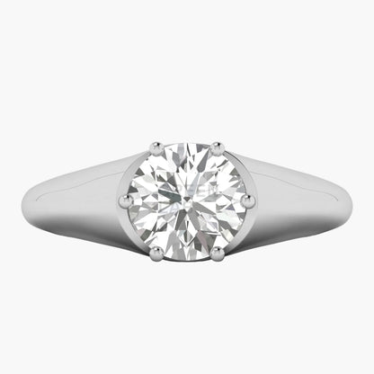 Diamond ring on a white background