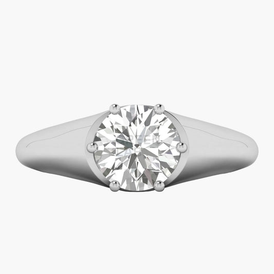 Diamond ring on a white background