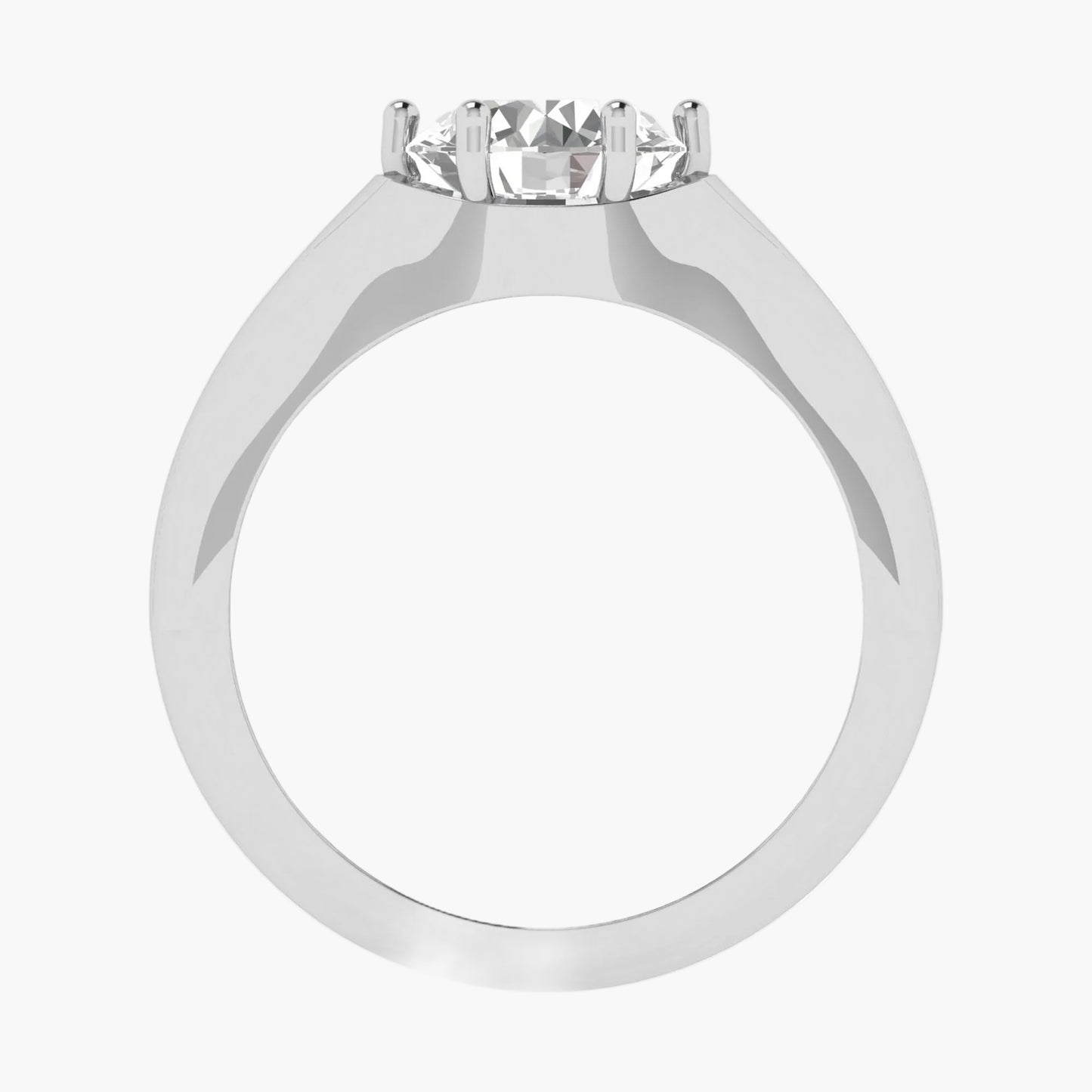 Diamond ring with 'Green Lab' branding on a white background