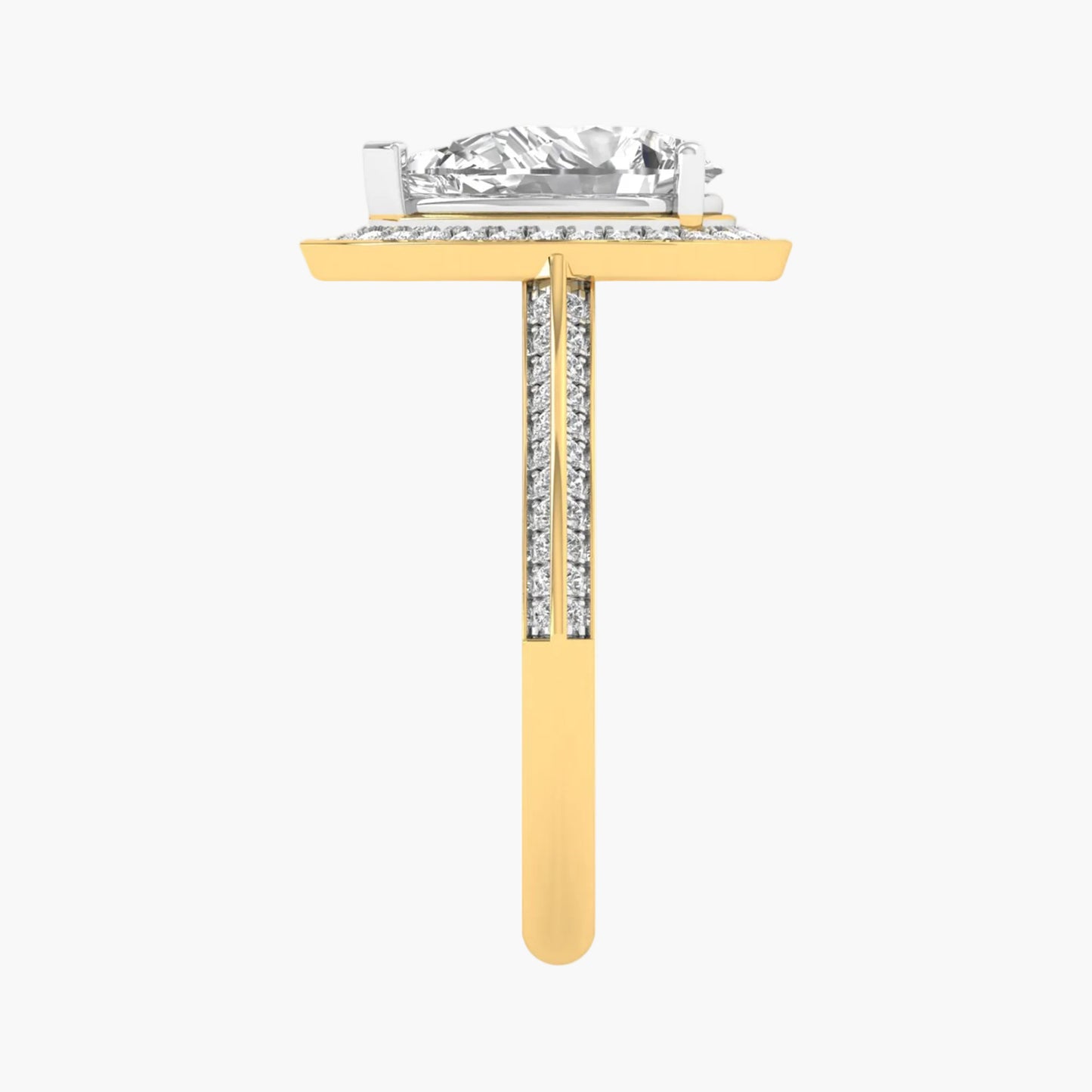 Gold-colored hair removal device with crystal embellishments on a white background