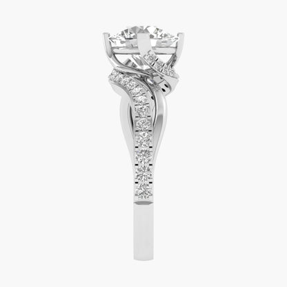 Diamond ring with a white background