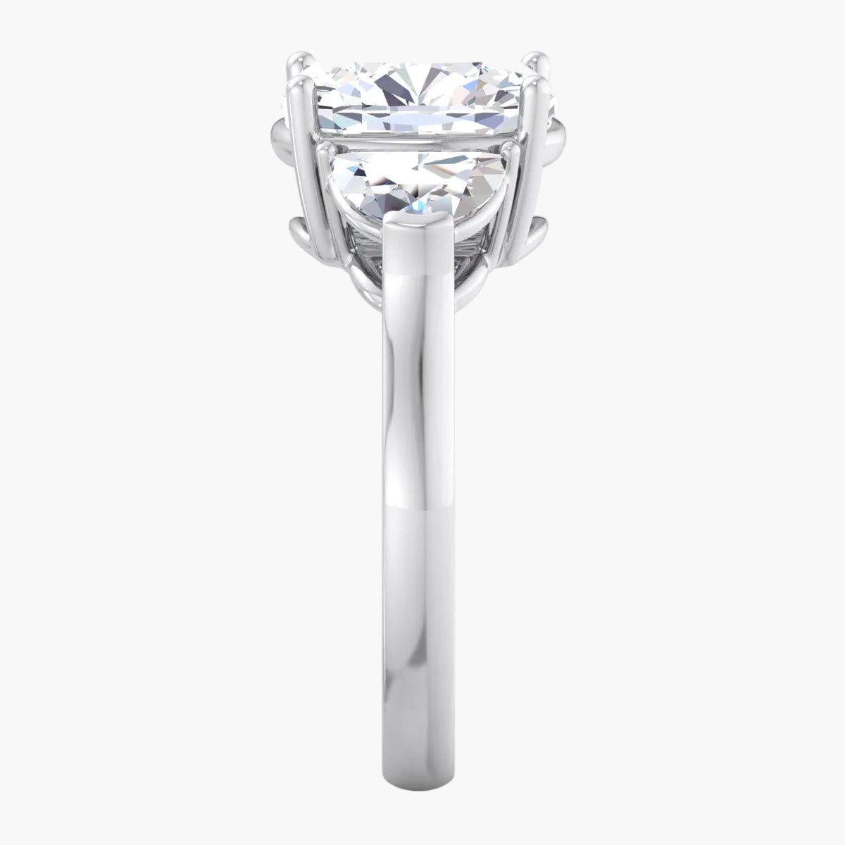 Diamond ring on a white background