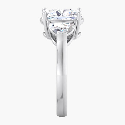 Diamond ring on a white background
