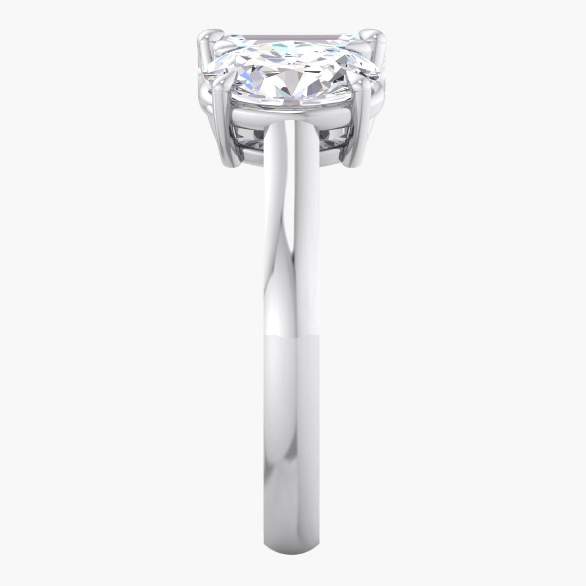 Diamond ring on a white background