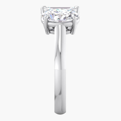 Diamond ring on a white background