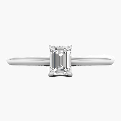 Floating Emerald Diamond Ring