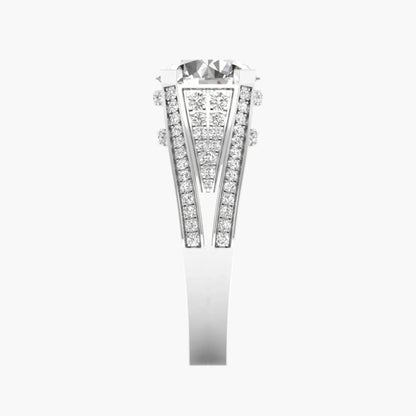 Diamond ring with a white background