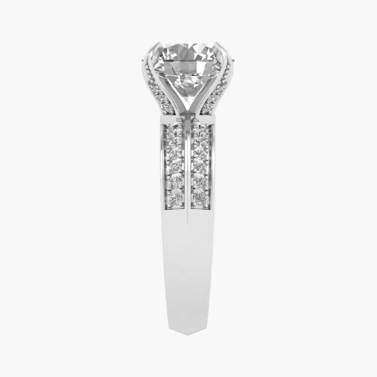 Diamond ring with a white background