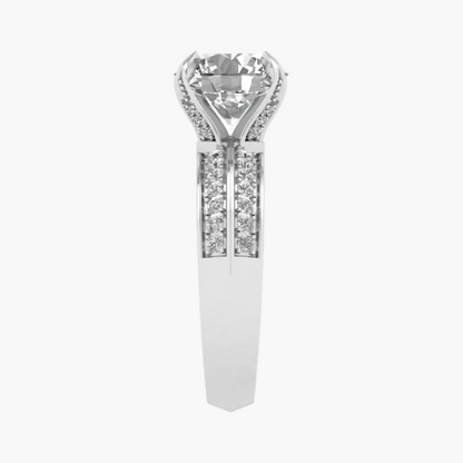 Diamond ring with a white background