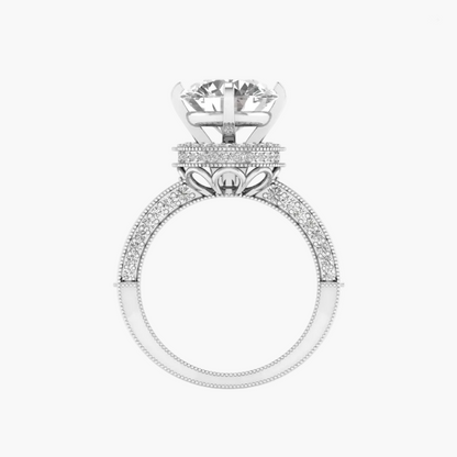 Diamond ring with a white background