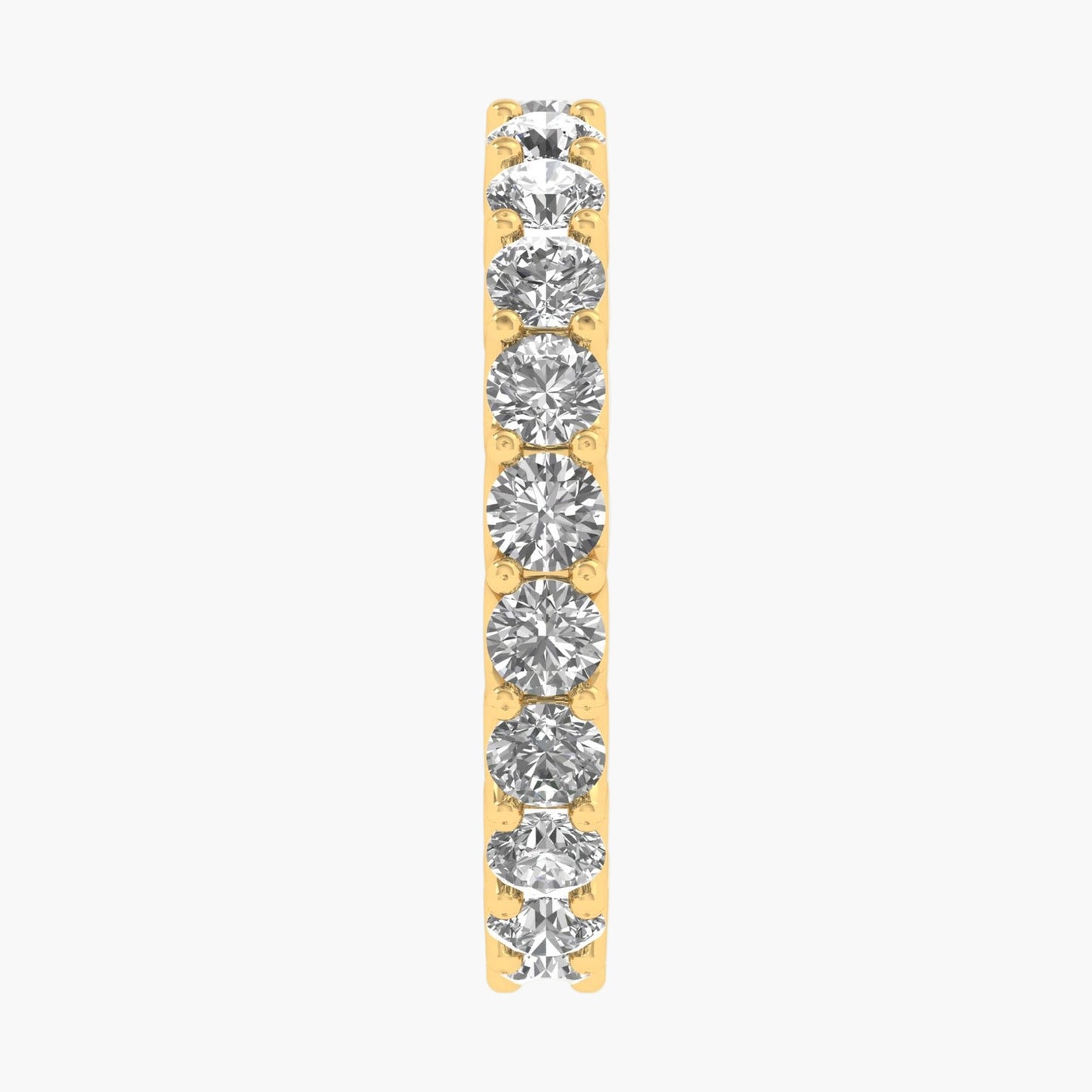 Diamond eternity band on a white background