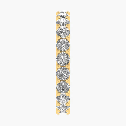 Diamond eternity band on a white background