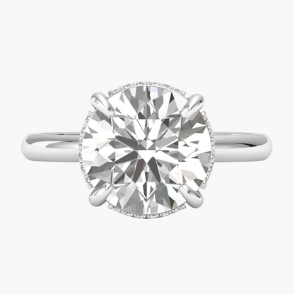 Diamond ring on a white background