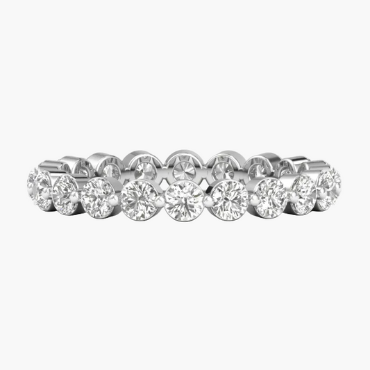 Diamond eternity ring on a white background