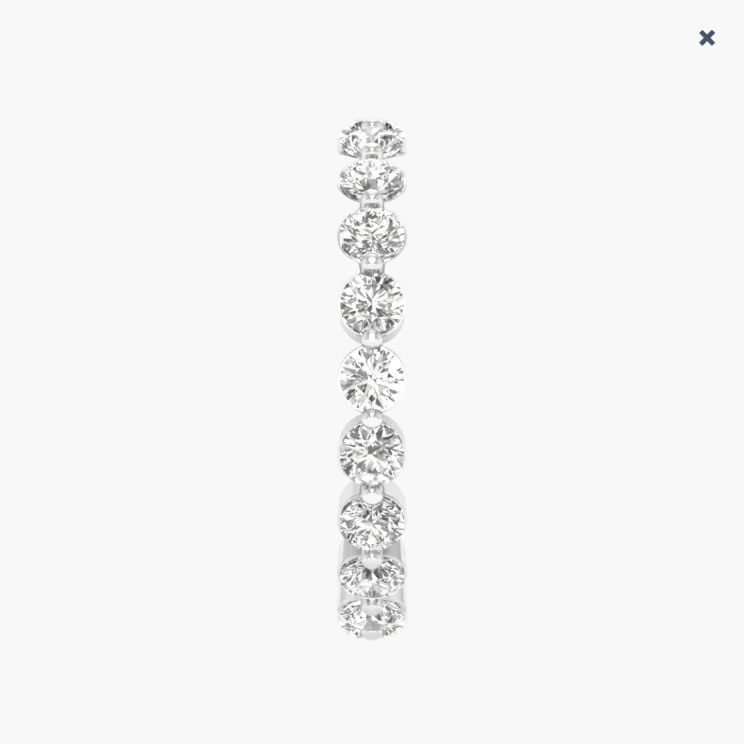 Diamond earring on a white background