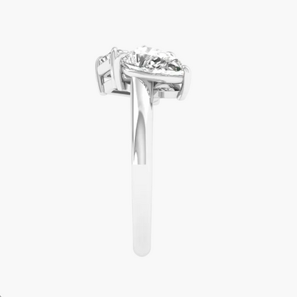 Diamond ring on a white background