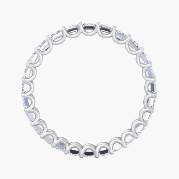 Silver ring with gemstones on a white background