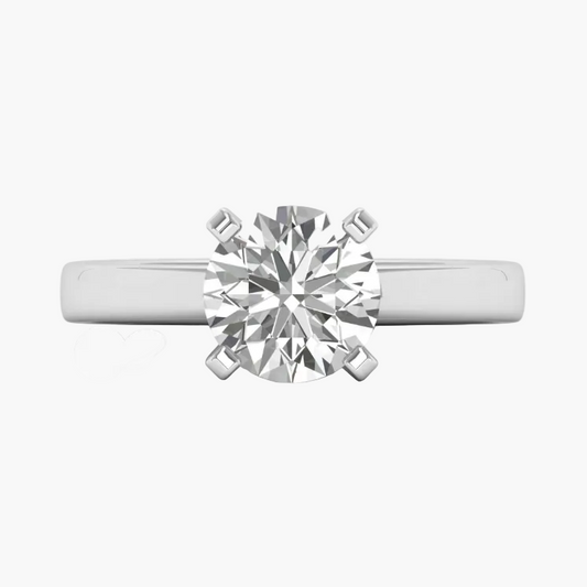 Diamond ring on a white background
