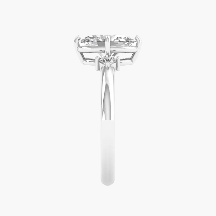 Diamond ring with a white background
