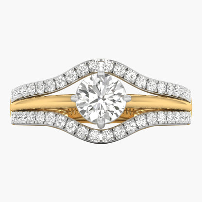 Two Bands Encircle Diamond Ring