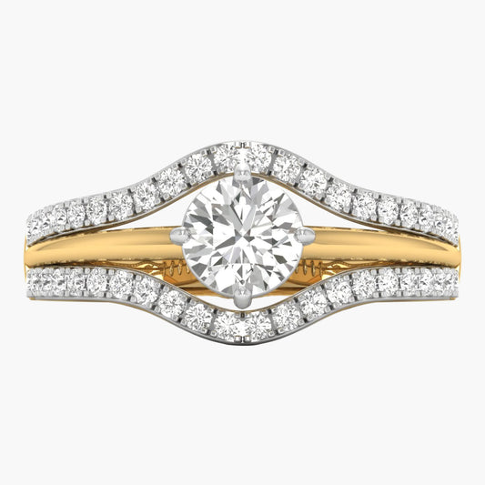 Two Bands Encircle Diamond Ring