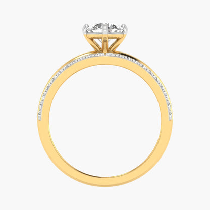 Two Bands Encircle Diamond Ring