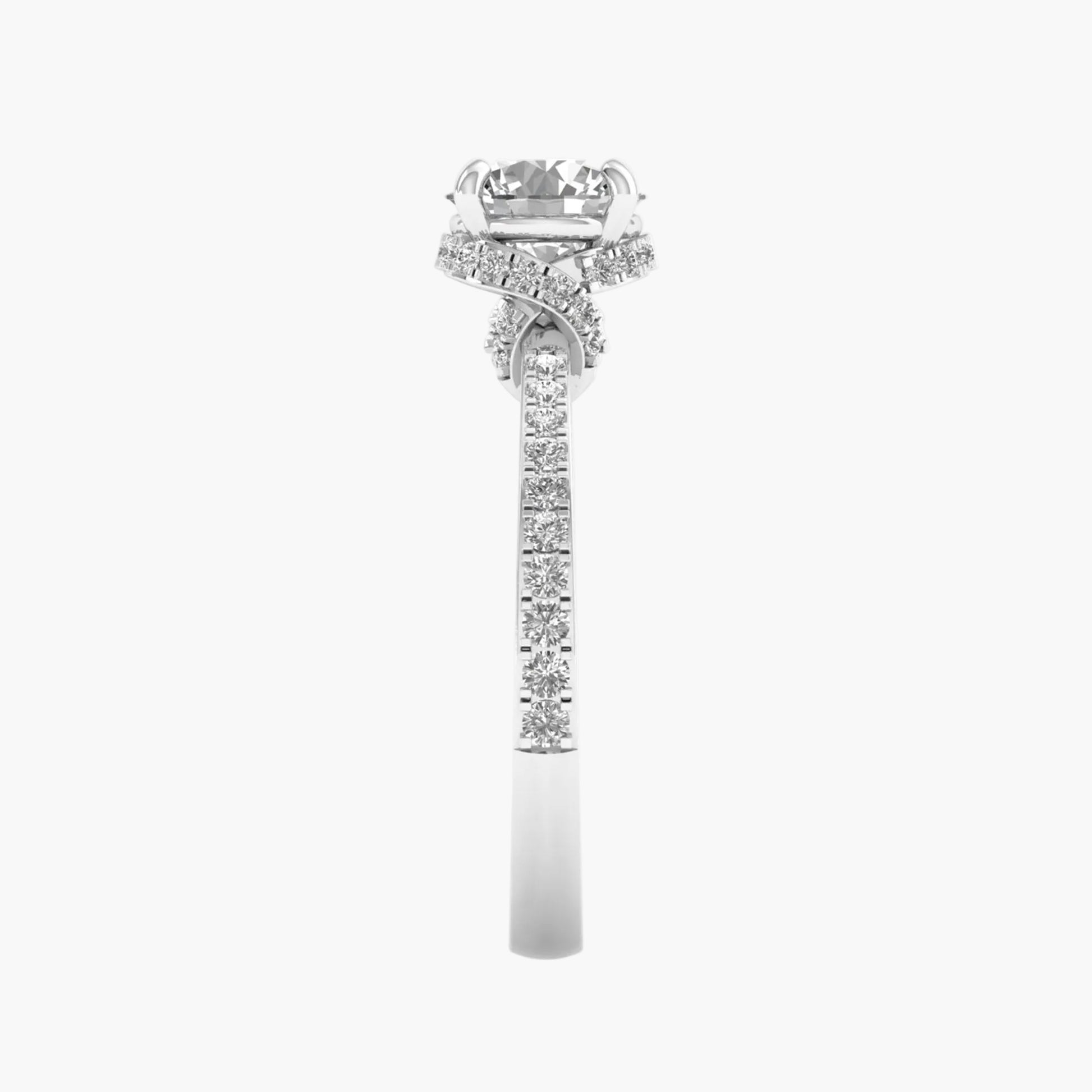 Diamond earring on a white background