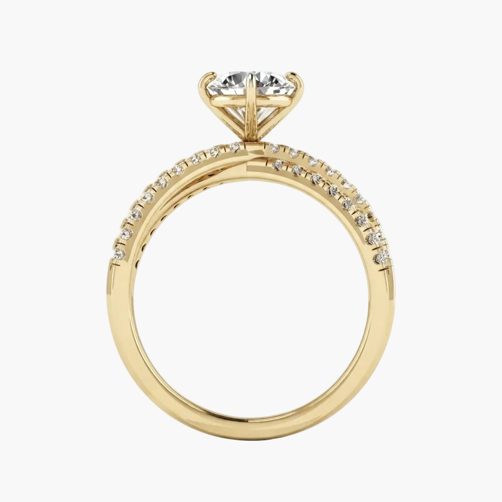 Modern Crossover Band Featuring a Brilliant Diamond Ring