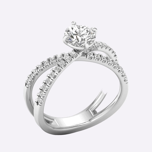 Round Aurora Diamond Ring
