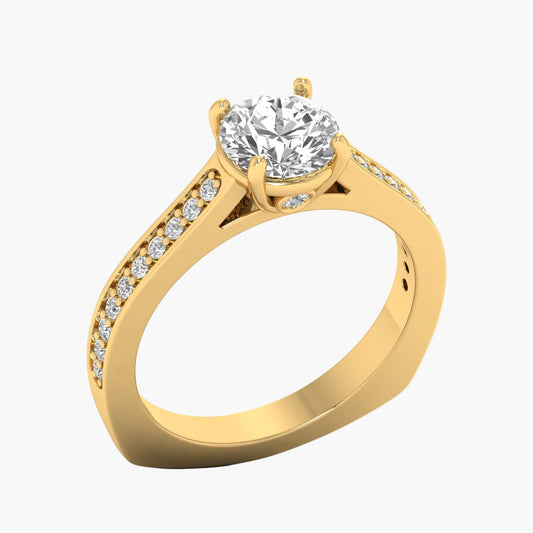 Opal Flame Diamond Ring