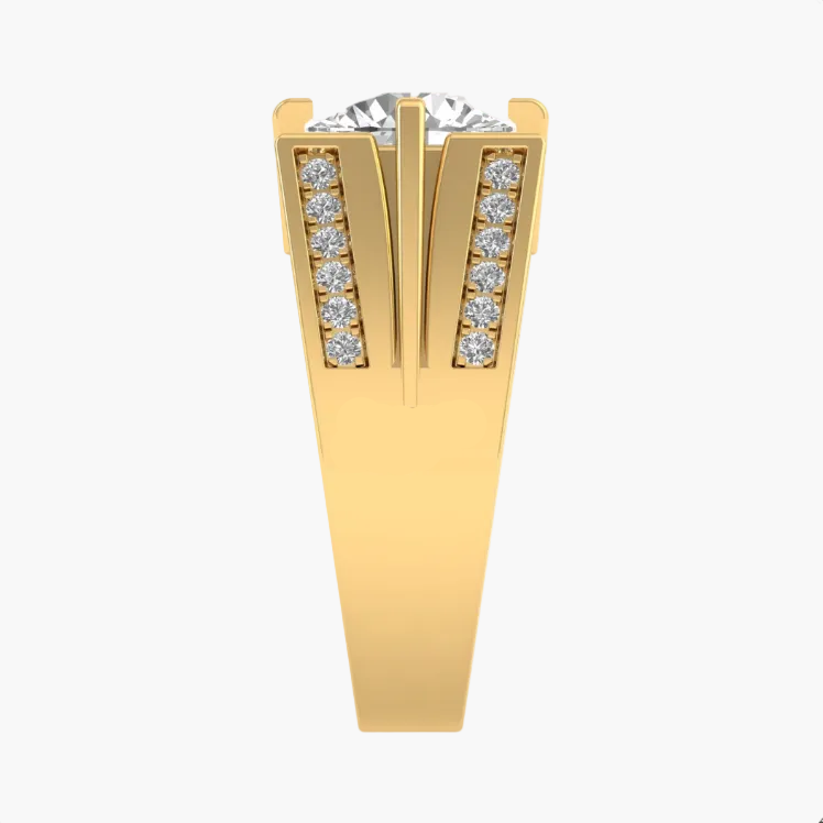 Gold jewelry piece with diamonds on a white background, featuring the brand 'Green Lab'.