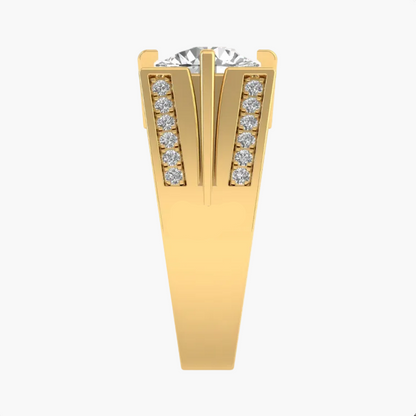Gold jewelry piece with diamonds on a white background, featuring the brand 'Green Lab'.